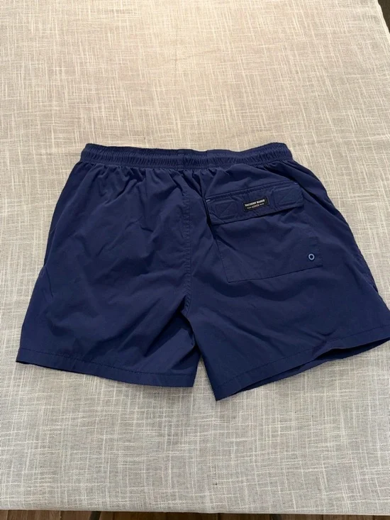 Southern Marsh Swim Trunks Men Medium Blue Duck Logo Elastic Waist Shorts - Picture 6 of 13